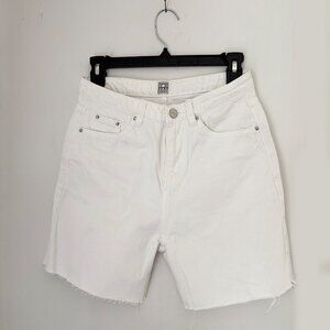 Toteme white cut off jean shorts_size 27